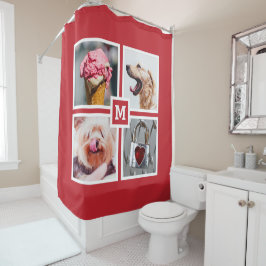 UW 4 FOTO'S EN MONOGRAM-douchergordijn Douchegordijn
