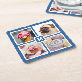 UW 4 FOTO'S EN MONOGRAM-onderzetters Kartonnen Onderzetters