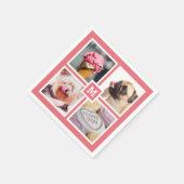 UW 4 FOTO'S EN MONOGRAM papieren servetten (Hoek)