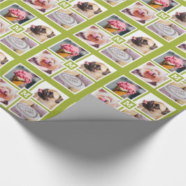 UW 4 FOTO'S EN MONOGRAM-verpakkingspapier Cadeaupapier