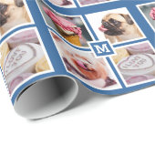 UW 4 FOTO'S EN MONOGRAM-verpakkingspapier Cadeaupapier (Rol Hoek)