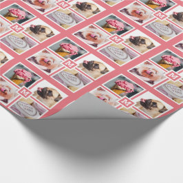 UW 4 FOTO'S EN MONOGRAM-verpakkingspapier Cadeaupapier