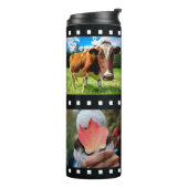 UW 4 FOTO'S in een aangepaste filmstrip Thermosbeker (Gedraaid links)