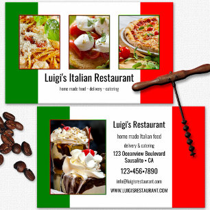 Uw 4 Foto's Italiaans Restaurant Visitekaartje
