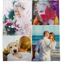 Uw 4 foto's met Lijst-douchergordijn Douchegordijn