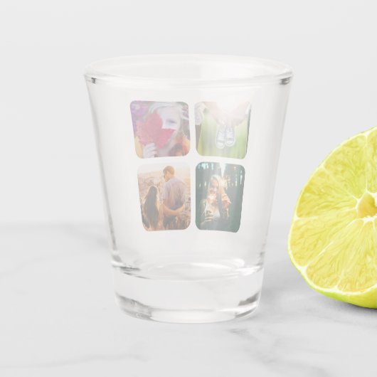 Uw 4 foto's met ruw glas Sjabloon (Achterkant)