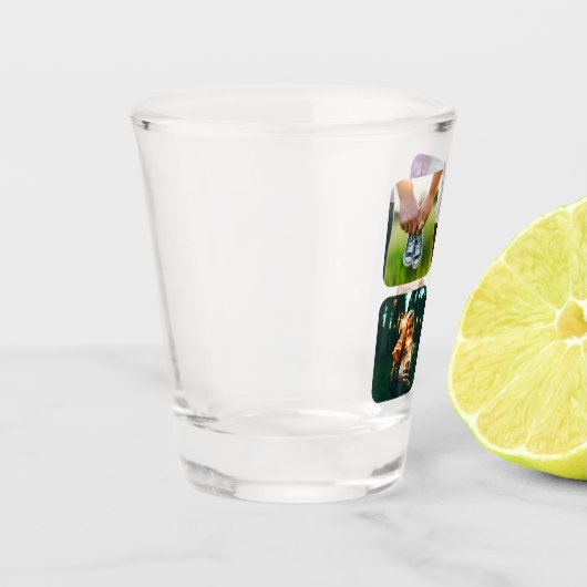 Uw 4 foto's met ruw glas Sjabloon (Links)