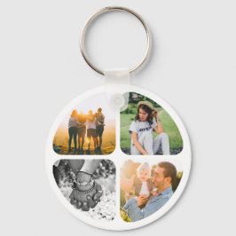 Uw 4 foto's rond Sleutelhanger