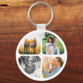 Uw 4 foto's rond Sleutelhanger (Voorkant)
