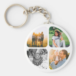 Uw 4 foto's rond Sleutelhanger