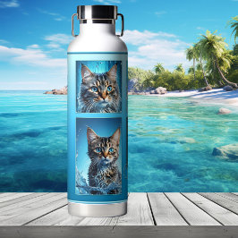 Uw 4 foto's Turquoise blauw Waterfles