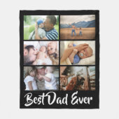 UW 6 foto beste vader ooit foto-collage DIY Fleece Deken (Voorkant)