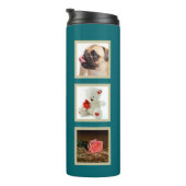 UW 6 FOTO'S aangepaste tumbler Thermosbeker (Geroteerd rechts)