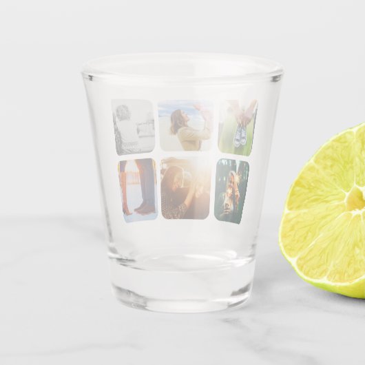 Uw 6 foto's met ruw glas Sjabloon (Achterkant)