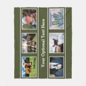 UW 6 FOTO'S & TEKST-dekens Fleece Deken (Voorkant)