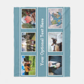 UW 6 FOTO'S & TEKST-dekens Fleece Deken (Voorkant)