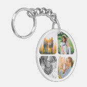 Uw 8 foto's dubbelzijdig acrylhoudend Sleutelhange Sleutelhanger (Voorkant Links)