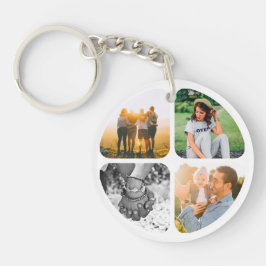 Uw 8 foto's dubbelzijdig acrylhoudend Sleutelhange Sleutelhanger
