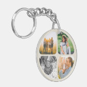 Uw 8 foto's dubbelzijdig acrylhoudend Sleutelhange Sleutelhanger (Voorkant Links)