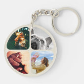 Uw 8 foto's dubbelzijdig acrylhoudend Sleutelhange Sleutelhanger (Achterkant)