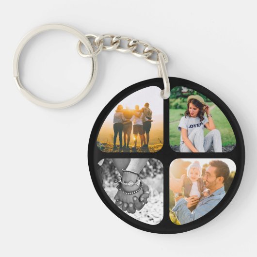 Uw 8 foto's dubbelzijdig acrylhoudend Sleutelhange Sleutelhanger (Voorkant)