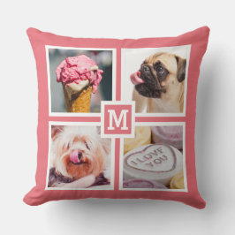 UW 8 FOTO'S EN MONOGRAM-Kussen Kussen