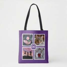 UW 8 FOTO'S EN MONOGRAM-tassen Tote Bag