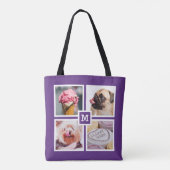 UW 8 FOTO'S EN MONOGRAM-tassen Tote Bag (Achterkant)