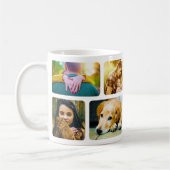 Uw 8 foto's Rond Sjabloon Mok (Links)