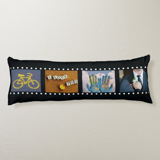 UW 8 PHOTOS aangepaste sjabloon body kussen (Achterkant)