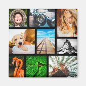 Uw 9 zwarte foto-magneetcollage magneet (Voorkant)