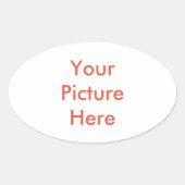 Uw aangepast Afbeelding Ovale Sticker (Voorkant)