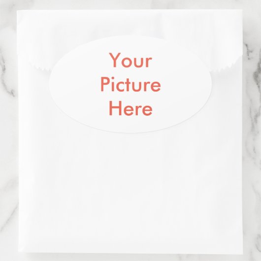 Uw aangepast Afbeelding Ovale Sticker (Tas)