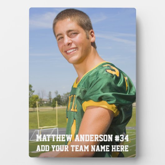 Uw Aangepast Football of Uw Sport 5 x 7 Foto Fotoplaat (voorkant)