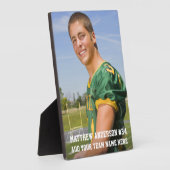 Uw Aangepast Football of Uw Sport 5 x 7 Foto Fotoplaat (Zijkant)