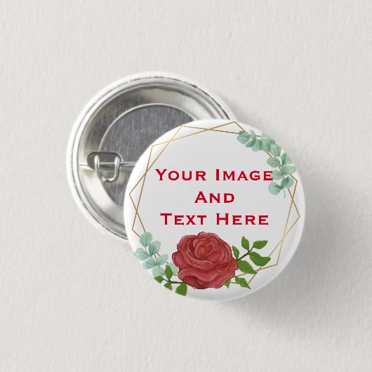 Uw aangepaste Afbeelding en tekst persoonlijke But Ronde Button 3,2 Cm (Voorkant /achterkant)