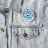 Uw aangepaste Afbeelding en tekst persoonlijke But Ronde Button 5,7 Cm (In situ)