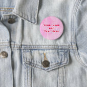 Uw aangepaste Afbeelding en tekst persoonlijke But Ronde Button 5,7 Cm (In situ)