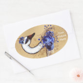 Uw aangepaste Afbeelding Oval Sticker (Envelop)