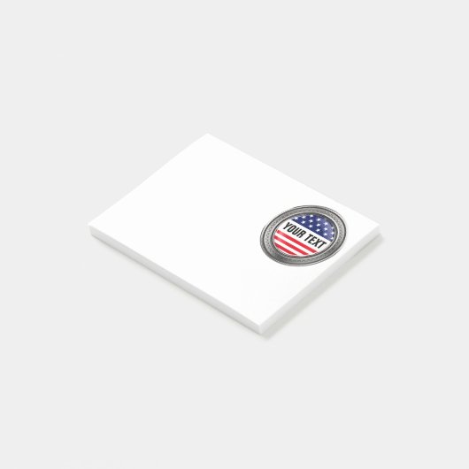 Uw aangepaste Amerikaanse Button Post-it® Notes (Schuin)