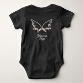 Uw aangepaste baby-initiaal, mama's engel pasgebor romper (Achterkant)