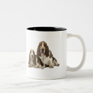 Uw aangepaste Basset Hounds van 11 oz met twee ton Tweekleurige Koffiemok