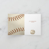 Uw aangepaste bericht Eenvoudige honkbalverjaardag Kaart (Binnen)