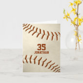 Uw aangepaste bericht Eenvoudige honkbalverjaardag Kaart (Gele Bloem)