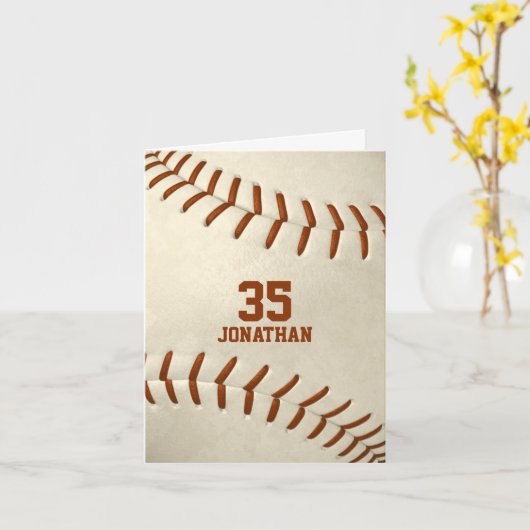 Uw aangepaste bericht Eenvoudige honkbalverjaardag Kaart (Gele Bloem)