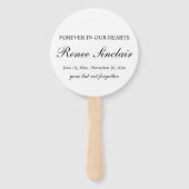 Uw aangepaste eenvoudige uitvaartdienst handwaaier (Voorkant)