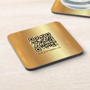 Uw aangepaste elegante moderne Sjabloon QR Code Go Bier Onderzetter