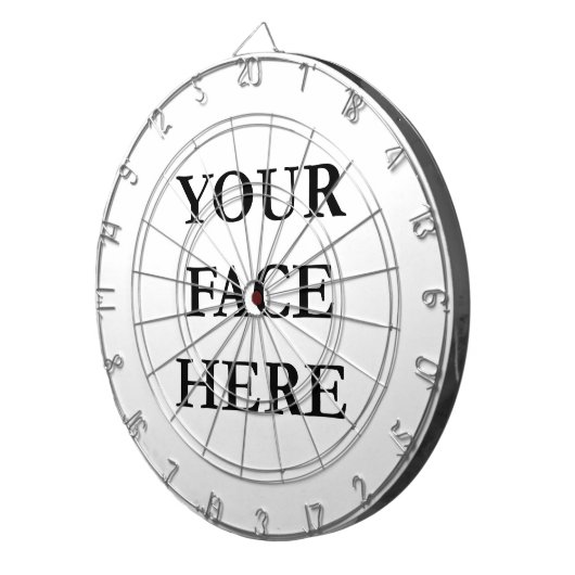 UW aangepaste FACE-foto Dartbord (Voorkant Rechts)