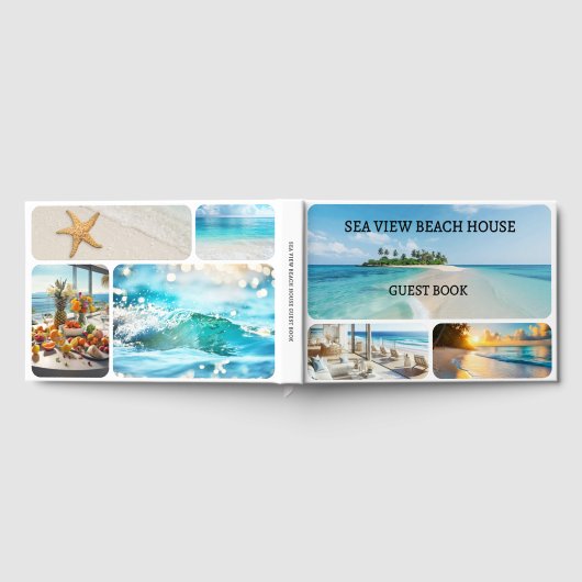 Uw aangepaste foto Collage Beach House Gastenboek (Volledig)