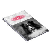 Uw aangepaste foto- en faux-marmertextuur met roze notitieboek (Rechterzijde)